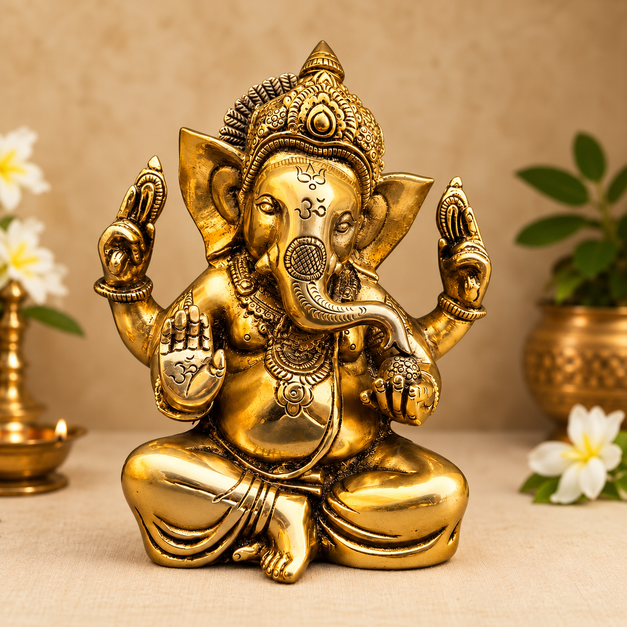 Brass Lord Ganesha Idol